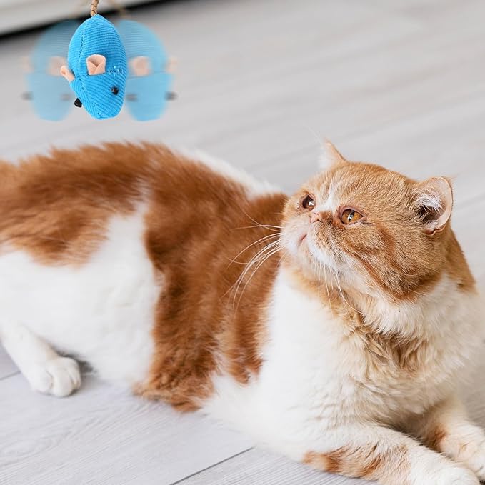 10 Pack Cat Mice Toys Catnip Toy Cats Mouse Plush Cat Toys Mouse Interactive Toy Catnip-Filled Mice Toys Biting Toys for Cats for Indoor Cats Realistic Design 10 Color