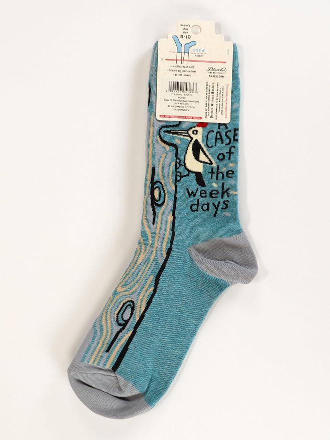 Blue Q Women's Funny Novelty Crazy Crew Socks with Sayings