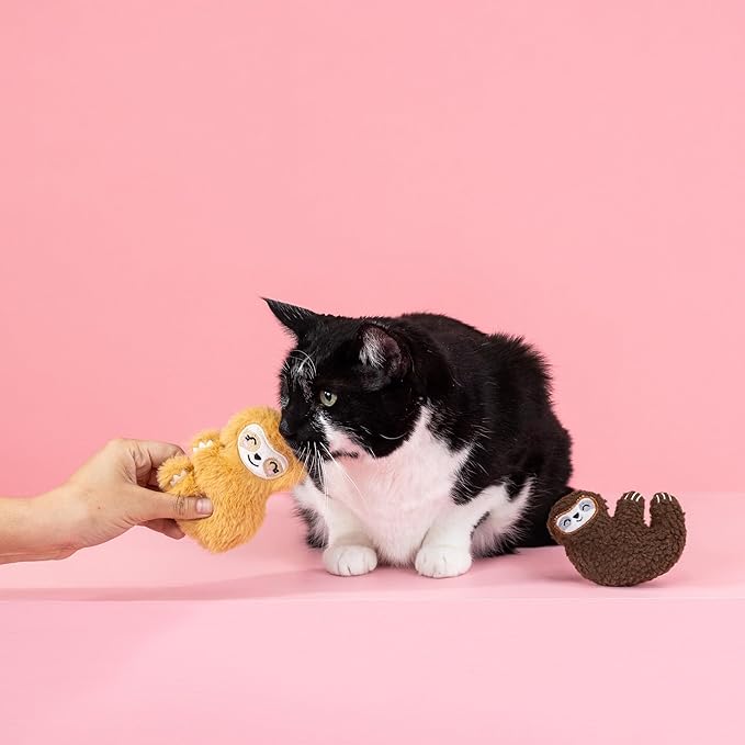 Fringe Studio Plush Cat Toy Set, Movin' Slow, Mini 2 Piece Set, Pet Shop Collection (692009)