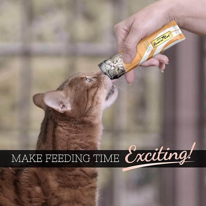 Fussie Cat Chicken Puree, lickable cat treats, 0.5oz pouch 4 Count (Pack of 1)