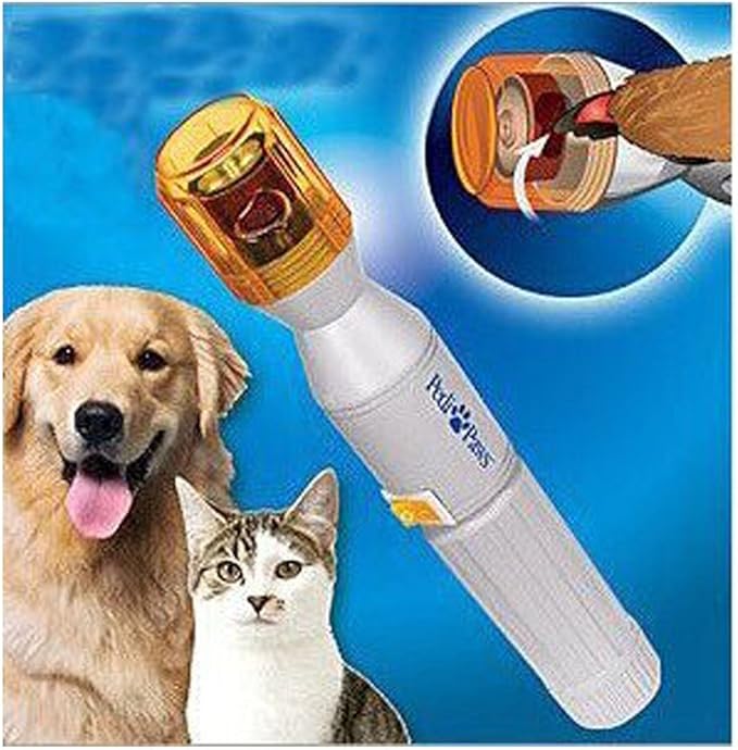 Battery Powered Safe Automatic Electric Pet Nail Clippers Trimmer Dog Cat Gentle Claw Paw Care Grinder Grooming Drill File Kit Nail Gentle Filing Wheel Shedding Manicure Pedicure Tool Set