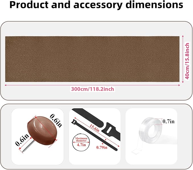 Couch Protector from Cat Claws 78.7"x15.8" Cat Scratching Mat Set, Cat Scratch Furniture Protector, Cat Scratching Post Scratch Pad Cover Replacement for Cat Tree Shelf Steps Couch Corner Wall