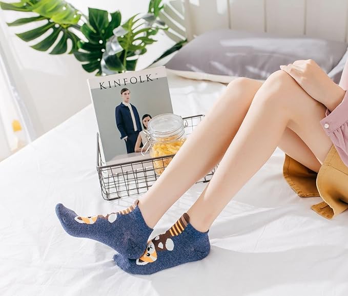 Benefeet Sox Cute Ankle Socks for Women Girls Novelty Patterned Low Cut Cotton Casual Socks Fun Colorful Summer Short Socks
