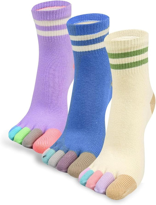 Benefeet Sox Funny Toe Socks Women Five Finger Socks Girls Cute Toe Seperated Cotton Socks Running Athletic Christmas Gifts
