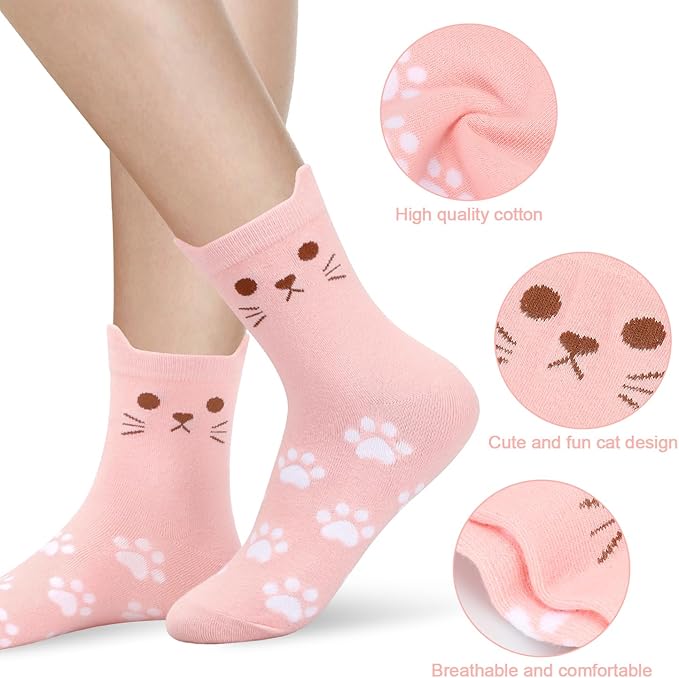 AGRIMONY Women's Cat Socks Cute Animal Socks Dog Valentines Easter Fun Gifts for Women