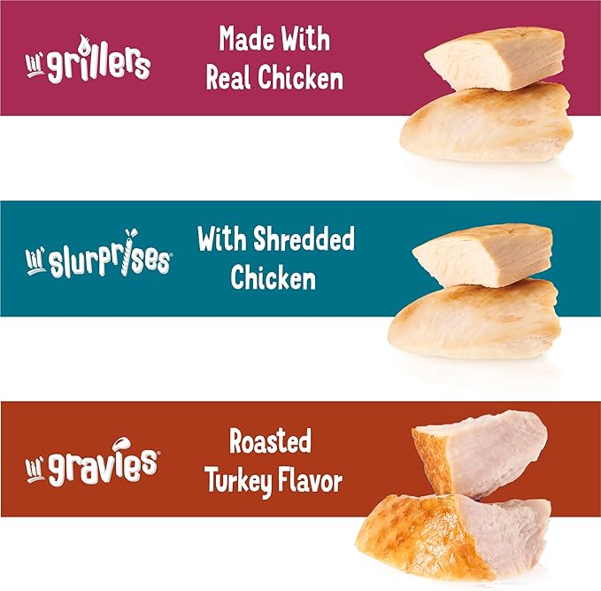 Purina Friskies Poultry Faves Lickable Gravy Cat Food Topper Variety Pack - 8 ct. Box