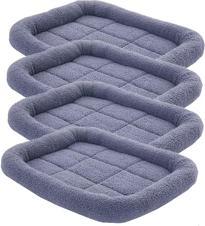 SHENGOCASE 4-Pack Teddy Fleece Cat Bed Cushion with Bolster for Cat Wall House, Cat Wall Furniture Shelves Cat Perch