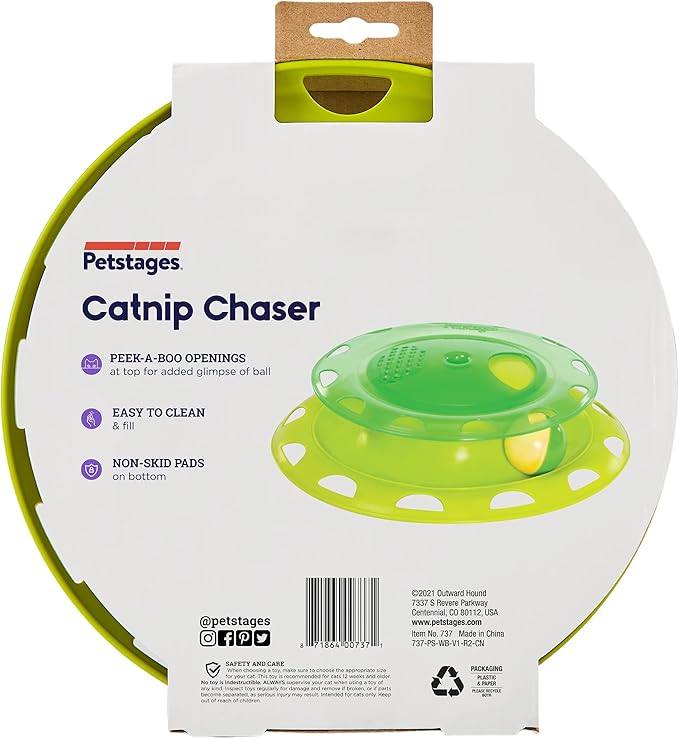 Catstages Catnip Chase Track Green Interactive Cat Toy