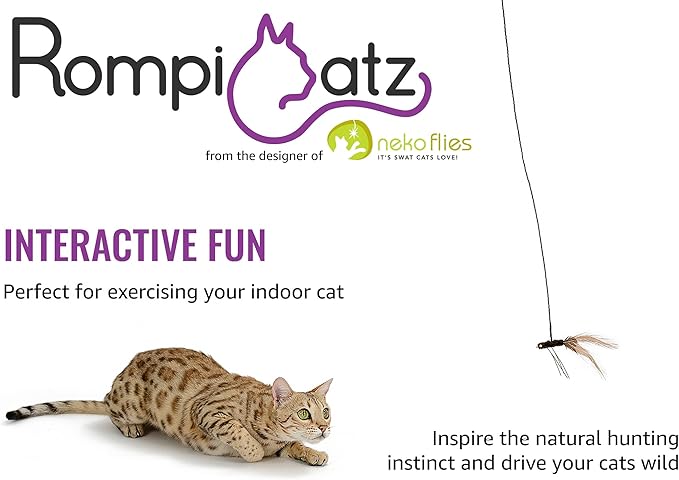 RompiCatz Critter Collector Series Teaser String and Interactive Cat Toy Attachment, Cattikets