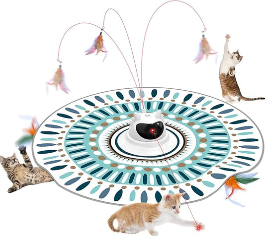 Interactive Cat Toys for Indoor Cats Laser,Automatic Cat Toys Interactive Feather Toys