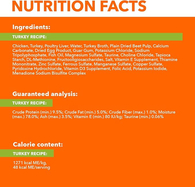 IAMS Perfect Portions Indoor Adult Grain Free Wet Cat Food Paté, Turkey Recipe, 2.6 oz. Easy Peel Twin-Pack Trays (24 Count, 48 Servings)