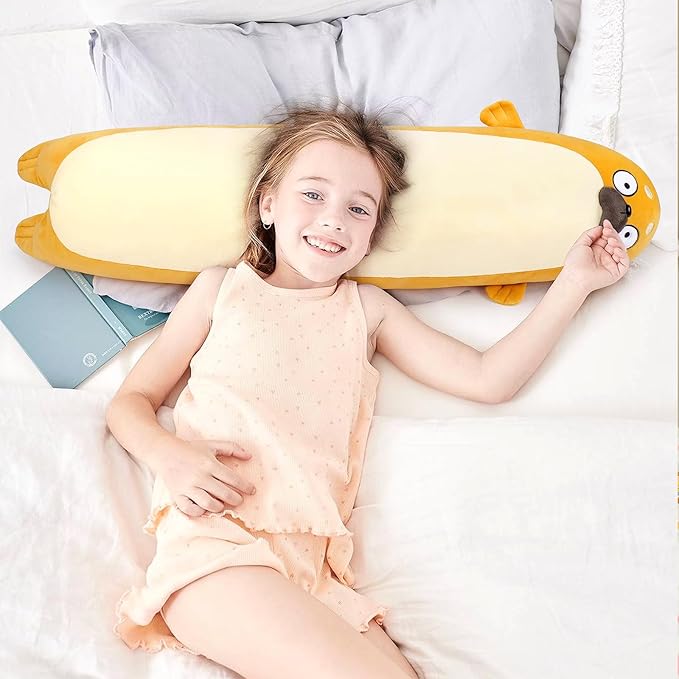 Large Seal Plush,33.5" Cute Plushies Long Seal Stuffed Animal,Weighted Seal Plush Toys,Cuddly Sleeping Hugging Pillows, Soft Giant Body Pillow,Seal Plushy Gift at Birthday Kids Adults