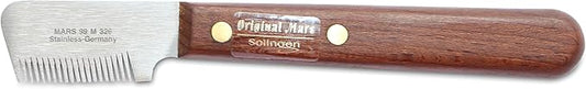 Mars Professional Dog Stripping Knife Grooming Tool, Short/Wide Blade and Slant Tooth, Right-Handed