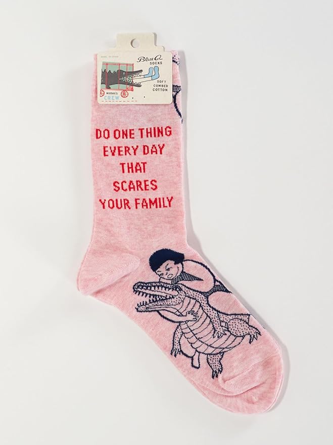 Blue Q Women's Funny Novelty Crazy Crew Socks with Sayings