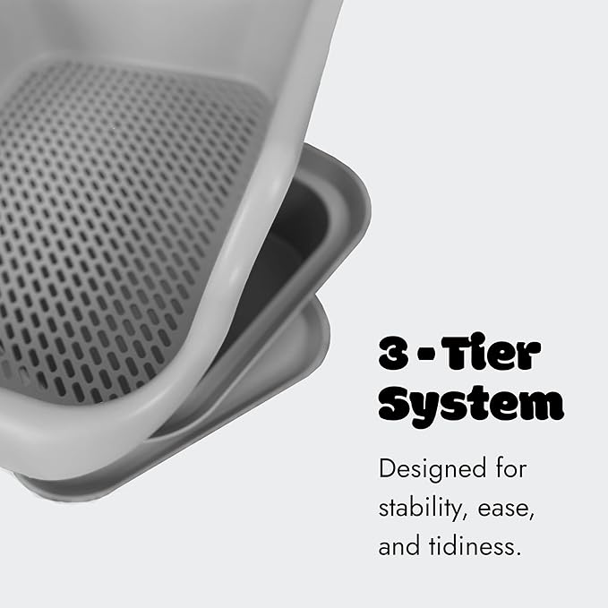 2-Pack Mr. Catman Wood & Pine Pellet Cat Sifting Litter Box Kitty Litter System, Sifter Pan & Extra-Large 7-Day Waste Storage Tray - Less Tracking, Easy Clean, Non-Stick, Odor Control, Anti-Leakage