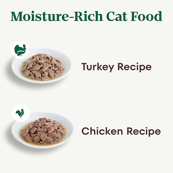 Nutro Wet Cat Food Cuts in Gravy Multipack: Turkey Recipe and Chicken Recipe, (12) 2.64 oz. Trays