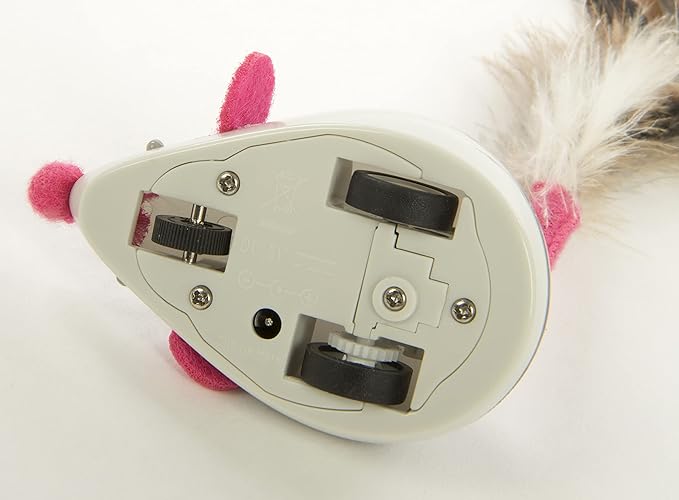 Petlinks Cheese Chaser Electronic Motion Remote Controlled Cat Toy, Battery Powered - Gray/White, One Size