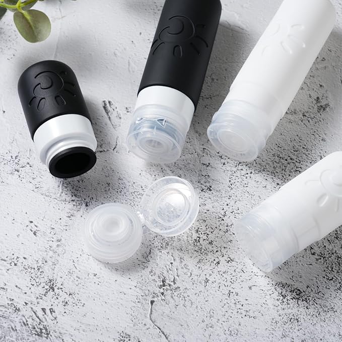 18 Pack travel Bottles for Toiletries, TSA Approved Silicone Travel Containers Leak Proof Refillable Travel Accessories for Shampoo Conditioner Lotion Body Wash(Multicolored G)