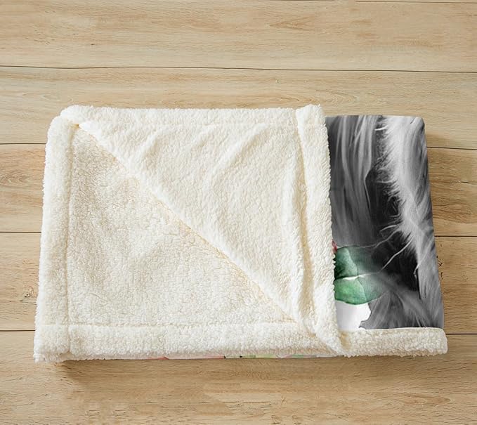 Highland Cow Fleece Throw Blanket Girls Women Rose Floral Bull Cattle Sherpa Blanket for Bed Couch Sofa Western Wildlife Animal Decor Plush Blanket Soft Farmhouse Fuzzy BlanketBaby 30"x40"