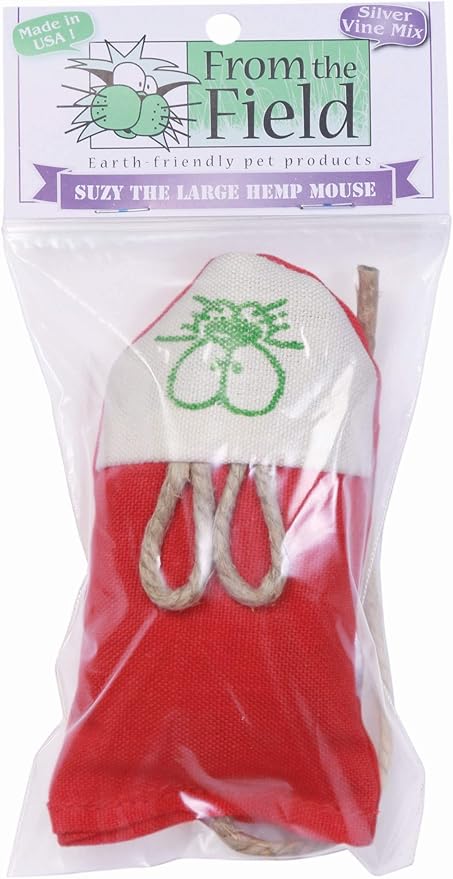 From The Field Suzy The Large Hemp Mouse with Silver Vine