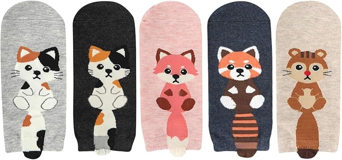 Benefeet Sox Cute Ankle Socks for Women Girls Novelty Patterned Low Cut Cotton Casual Socks Fun Colorful Summer Short Socks