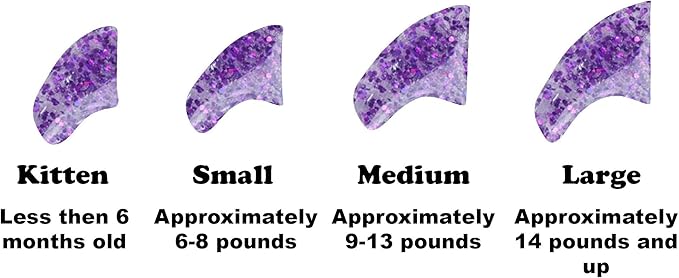 40 Pack Soft Nail Caps for Cat Claws Purple Holographic Glitter Large