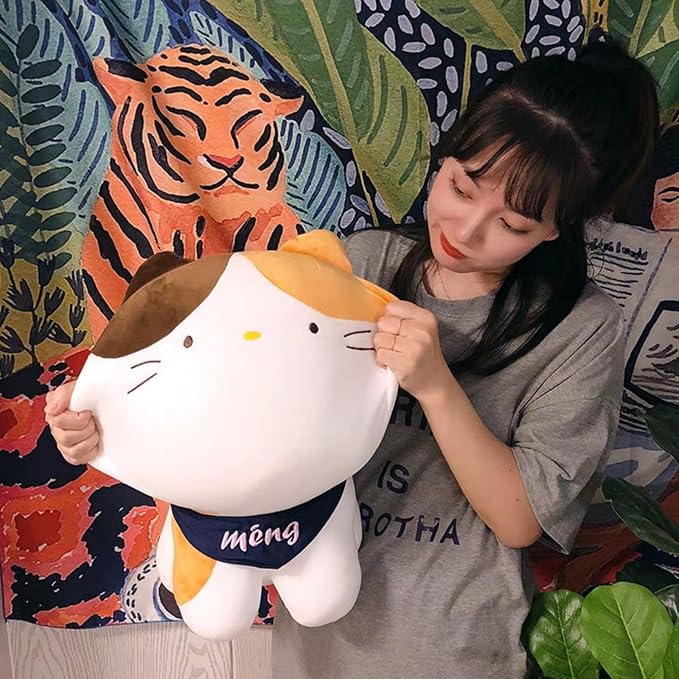 Ryttir 10" Chubbier Large Cat Stuffed Animal,Soft Cat Plush Stuffed Cat Pillow for Kids and Adults - Perfect Christmas Décor Cat Gifts for Cuddling and Room Decoration