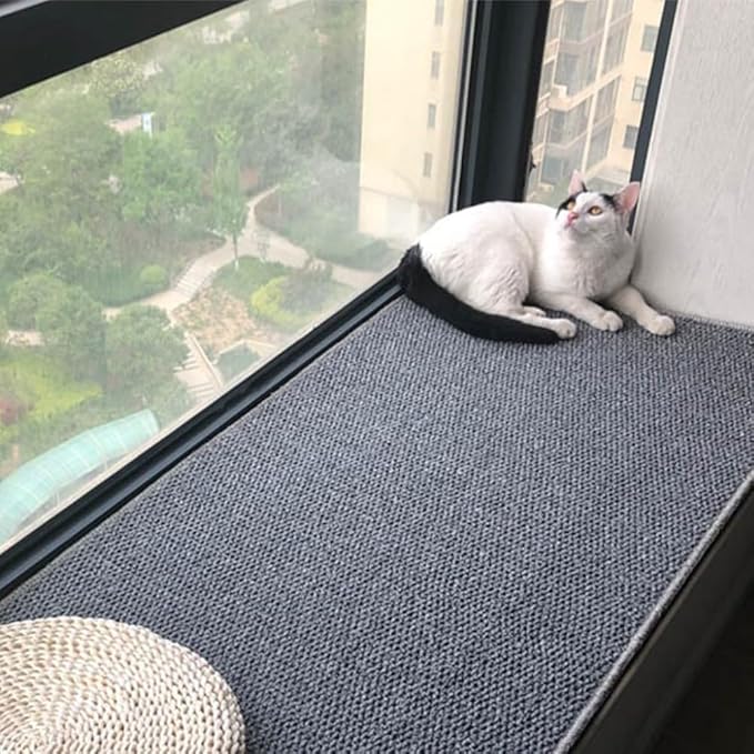 70.9"x 15.7" Thickened Extra Large Cat Wall Climbing Carpet, Cat Climbing Wall Scratcher, Cat Carpet, Couch Sofa Protector-Grey