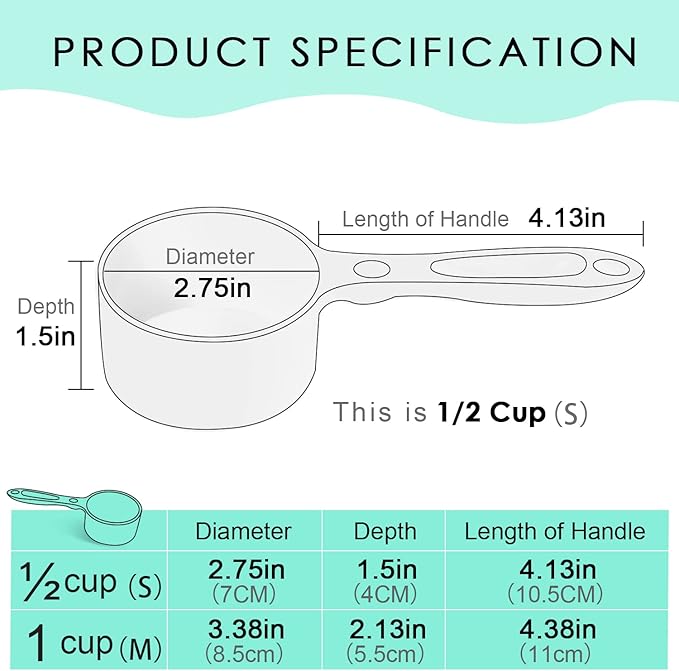 Super Design 1/2 Cup Dog Food Scoop for Container Melamine Measuring Scoop for Dogs Cats Birds and Rabbits Pet Food Feeding Scoop Dishwasher Safe - Baby Green