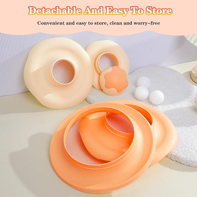 Cat Ball Track Toy,Interactive Cat Toy, Engaging Fun for Indoor Cats, Multi-Layer Design, Ice Cream Structure,Detachable and Easy to Clean (Yellow)