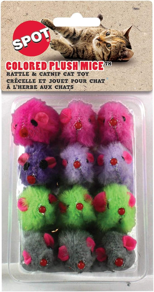 SPOT By Ethical Products - Classic Cat Toys for Indoor Cats - Interactive Cat Toys Balls Mice Catnip Toys - Alternative To Wand Toys and Electronic Cat Toys - Rattle Mouse Small