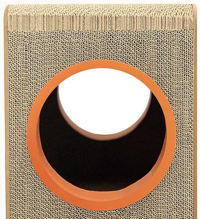 FluffyDream Cat Scratcher Cardboard, Sunflowers Shape Adaptation Spoof Version Cat Scratching House Bed Furniture Protector, Green Colour