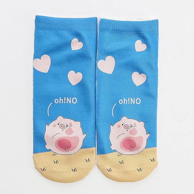 Benefeet Sox Womens Girls Funny Crazy Ankle Socks - Fun Novelty 3D Print Pattern Silly Cute Animal Food