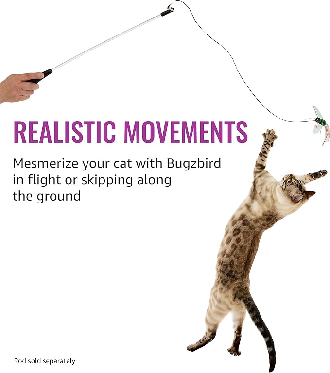 RompiCatz Critter Collector Series Teaser String and Interactive Cat Toy Attachment, Bugzbird