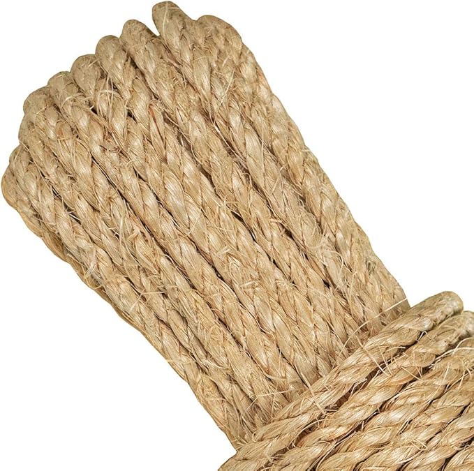 West Coast Paracord Natural Cat Sisal Rope for Scratching Post – Replacement Tree Tower – Repairing, Recovering Hemp Rope – DIY Scratcher Hemp Rope for Cat Tower and Tree (100 Feet)