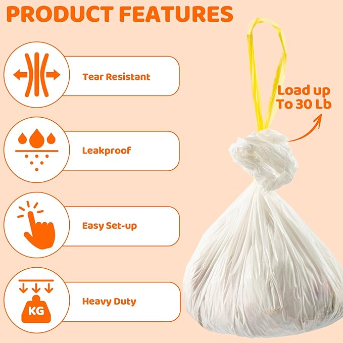 50 Count Litter Box Liners Jumbo 36" x 18" Tear Resistant Cat Litter Bags Liners 2.5MIL Thicken Drawstring Durable Cat Pan Liners Extra Large Kitty Litter Box Bag Disposable Pet litter Bags for Poop