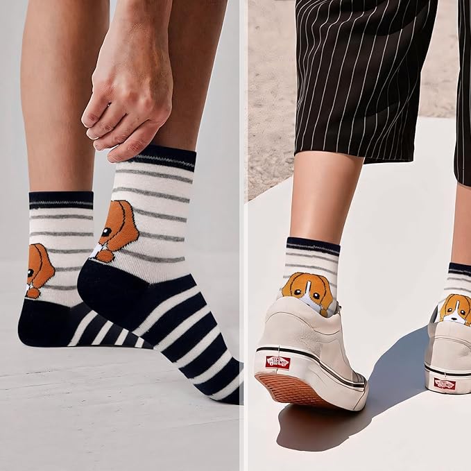 AGRIMONY Women's Cat Socks Cute Animal Socks Dog Valentines Easter Fun Gifts for Women