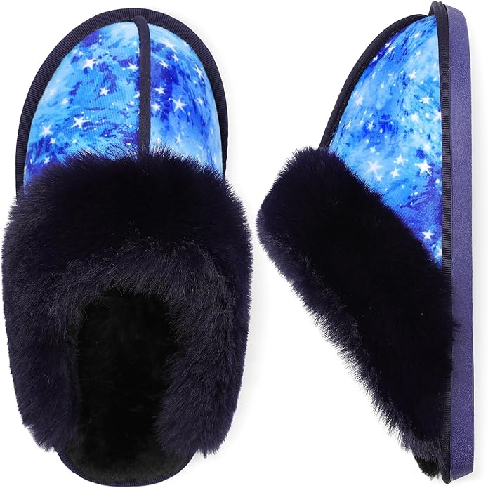 Besroad Winter Fuzzy House Slippers Sandals Plush Faux Fur Fluffy Flats Slippers Warm Slide Shoes for Women