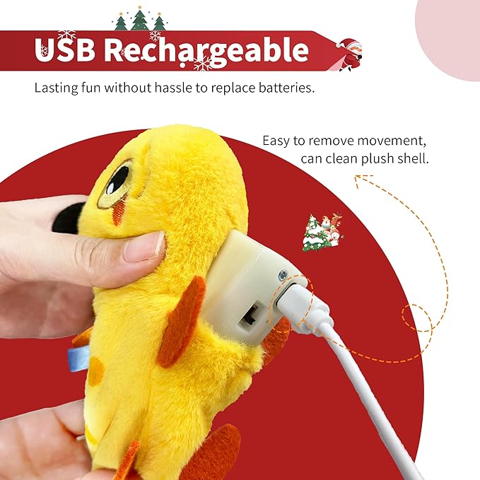 PETGEEK Gigwi Flapping Cat Toys for Indoor Cats, Rechargeable Lifelike Interactive Lizard Cat Toy Tweet, 2 Modes Wagging Tail Catnip Toy, Automatic Cat Toys for Kitten Cats Self Play, Touch Activated