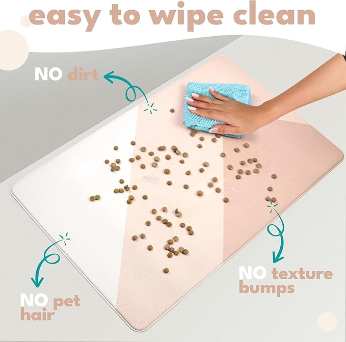 NALALAS Large Dog Mat for Food and Water, Cat Feeding Mat | Large Waterproof Dog Bowl Mat | Non-Slip Pet Food Mat for Floors | Dog Food Mats for Floors, Pet Mats for Food and Water | Easy to Clean