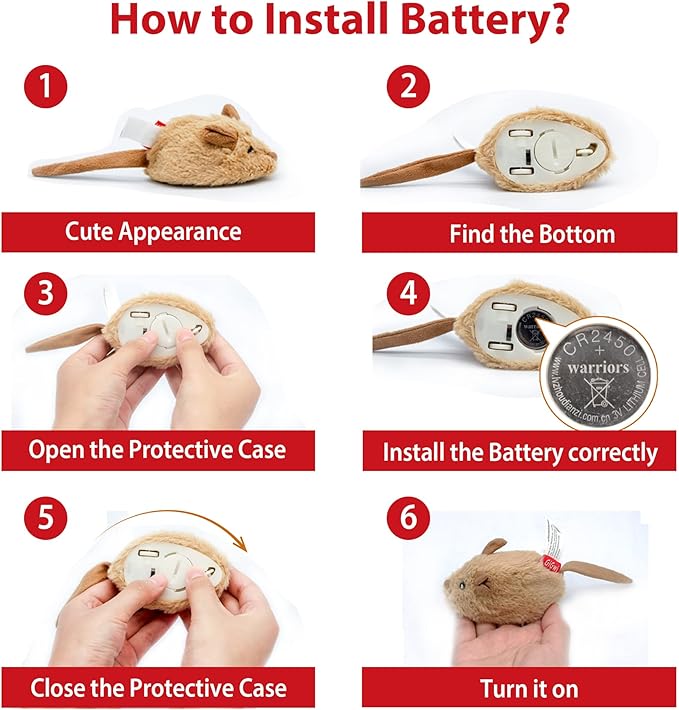 Gigwi Interactive Cat Toys Pack, Automatic Moving Mouse Electronic Cat Toys for Indoor Cats, Mouse Hunt Cat Toy for Kitten, 2 Pack (Brown Mouse & Chicken)