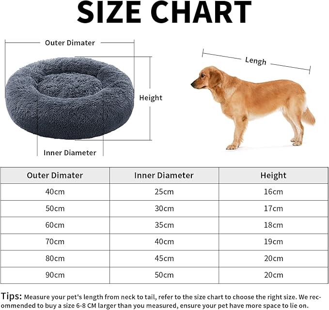 Small Cat Bed for Indoor Cats, Self-Warming Donut Kitty Bed for Small Cats Keeping Warm, Washable Pet Bed with Anti Slip Base, 23‘’ Darkgrey