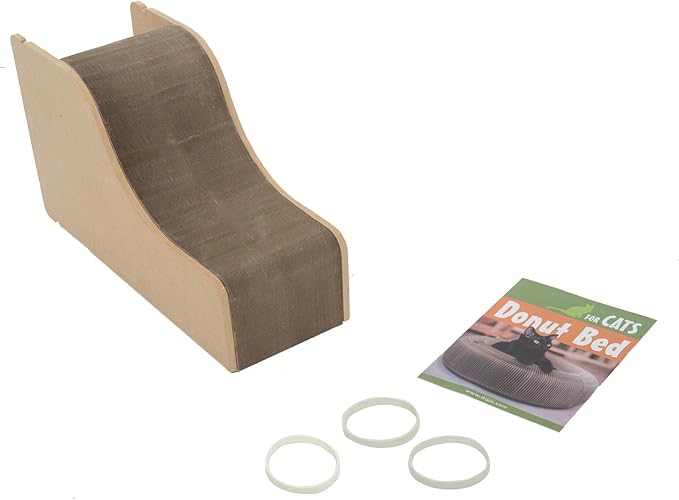 Elegant Home Fashions Cat Donut Bed Recycle Cardboard, Brown, 22.8"x 6.7" (DJ-CBD01001)