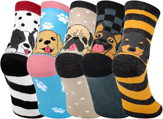 AGRIMONY Women's Cat Socks Cute Animal Socks Dog Valentines Easter Fun Gifts for Women
