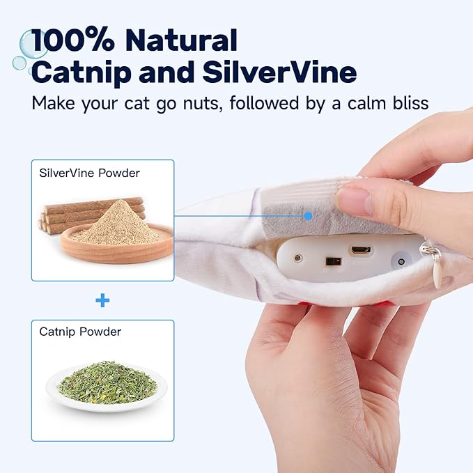 Potaroma Floppy Fish Cat Toy, Interactive Moving Flopping Fish Toy, Catnip & Silvervine Enrichment, Kitten Kicker Exercise Toys for Indoor or Outdoor, Koi for All Breeds