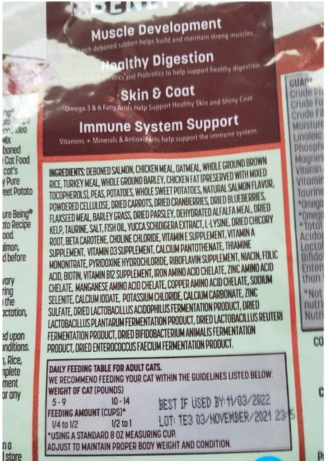 Dry Cat Food | Deboned Salmon, Rice, and Sweet Potato Flavor | 50.4 Oz Bag, 1 Ct.