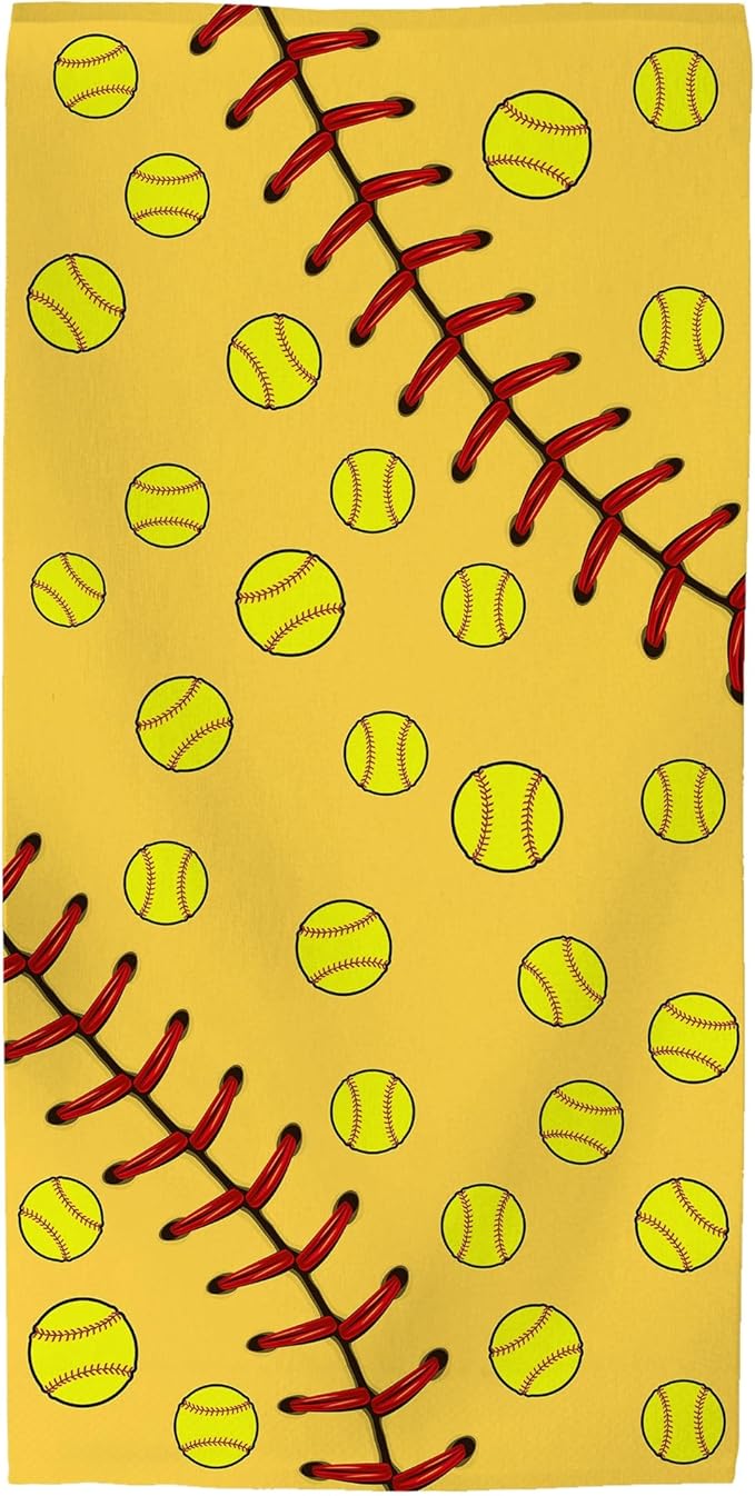 Bonsai Tree Softball Beach Towel, Yellow Microfiber Bath Towel for Women, Sand Free Quick Dry Travel Towels Softball for Women Yoga Sports Adults 30" X 60"