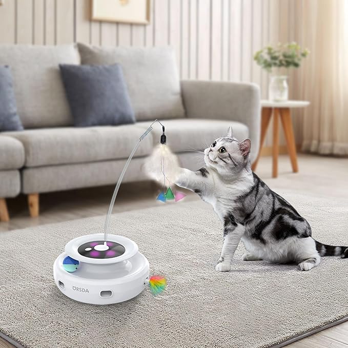 ORSDA 3in1 Interactive Cat Toys Replacement Attachments 7PCS Cat Teaser Toy Refills Cat Wand Attachments