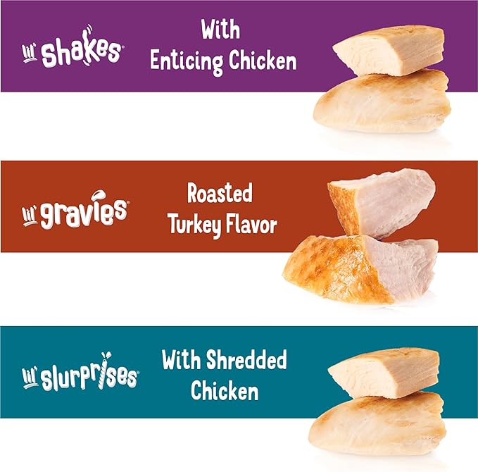 Friskies Purina Poultry Faves Lickable Cat Food Topper Variety Pack - 24 ct. Box