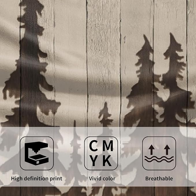 Brown Bear Hand Towels Forest Cabin Bath Fingertip Towels Set of 2 Soft Guest Face Towel Bathroom Decoration Thin Kitchen Tea Dish Towels